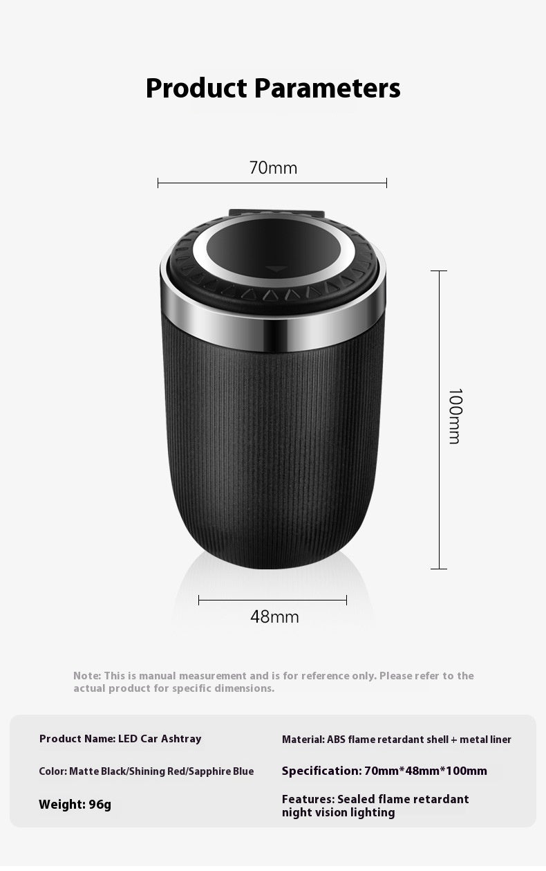 Car Ashtray With Cover For Home And Car With LED Light