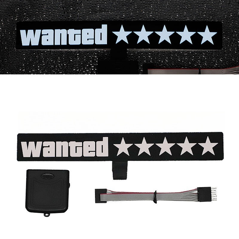 Led Luminous Stickers Wanted Five-star El Cold Light Film Car Stickers Car Window Windshield Lighting Decoration