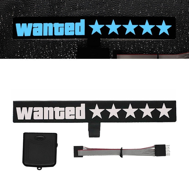 Led Luminous Stickers Wanted Five-star El Cold Light Film Car Stickers Car Window Windshield Lighting Decoration