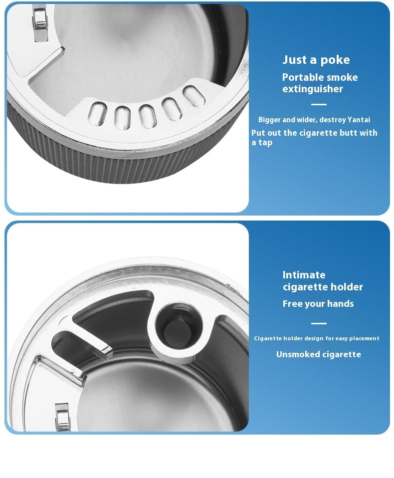 Car Ashtray With Cover For Home And Car With LED Light