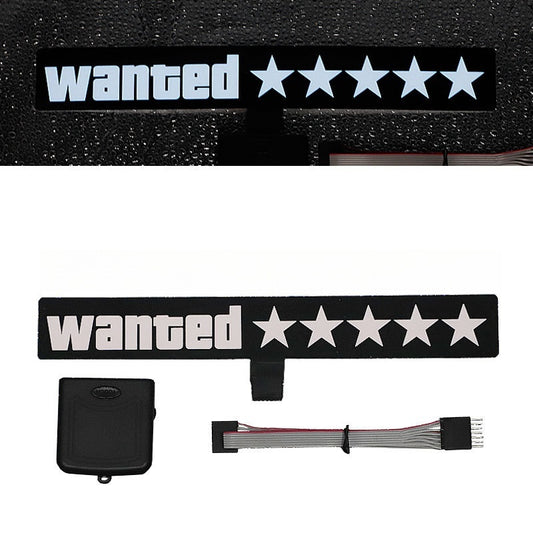 Led Luminous Stickers Wanted Five-star El Cold Light Film Car Stickers Car Window Windshield Lighting Decoration